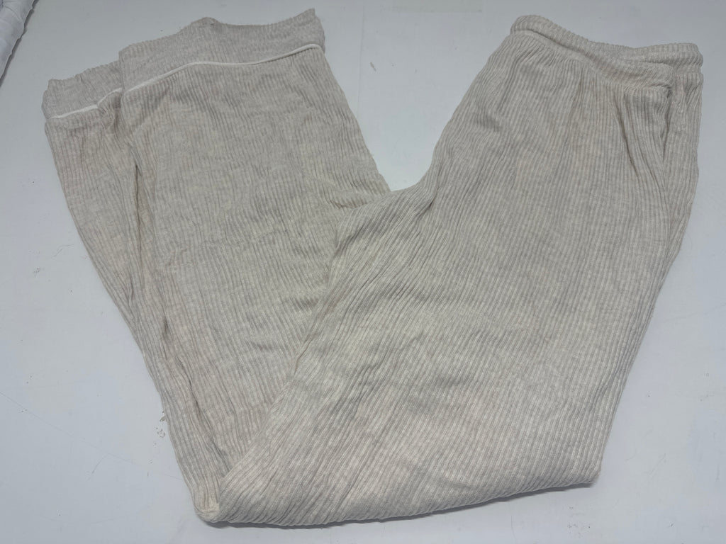 Auden women's ivory cozy ribbed sleepwear pants size S view 4