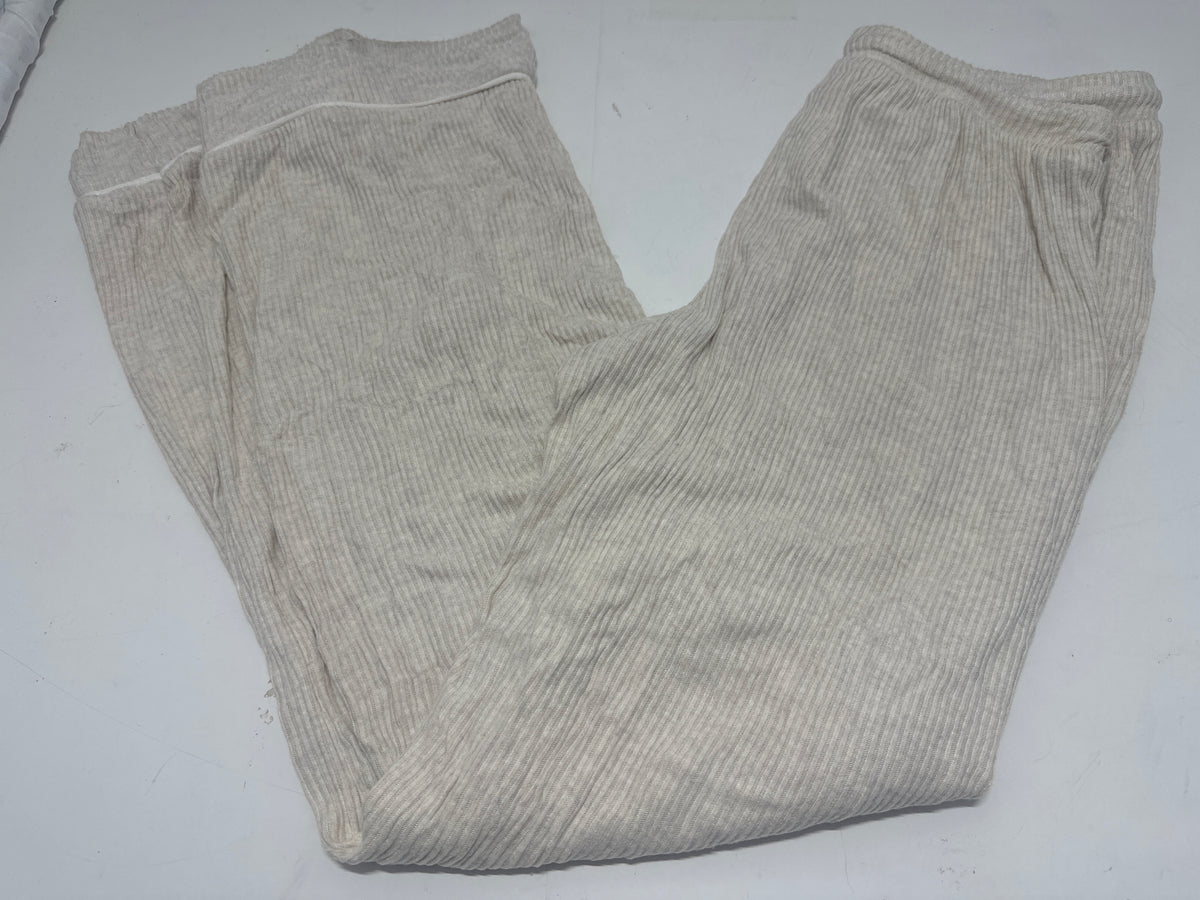 Auden women's ivory cozy ribbed sleepwear pants size S view 4