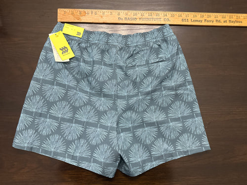 All in Motion Men's Hybrid Shorts 6 Blue Palm Print Medium