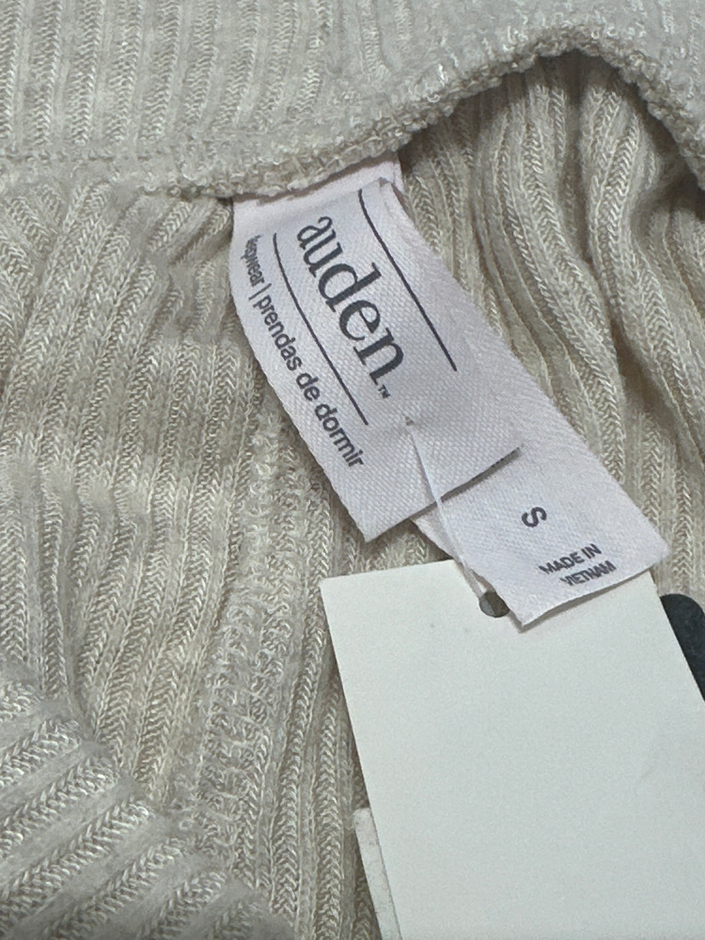Auden women's ivory cozy ribbed sleepwear pants size S view 5