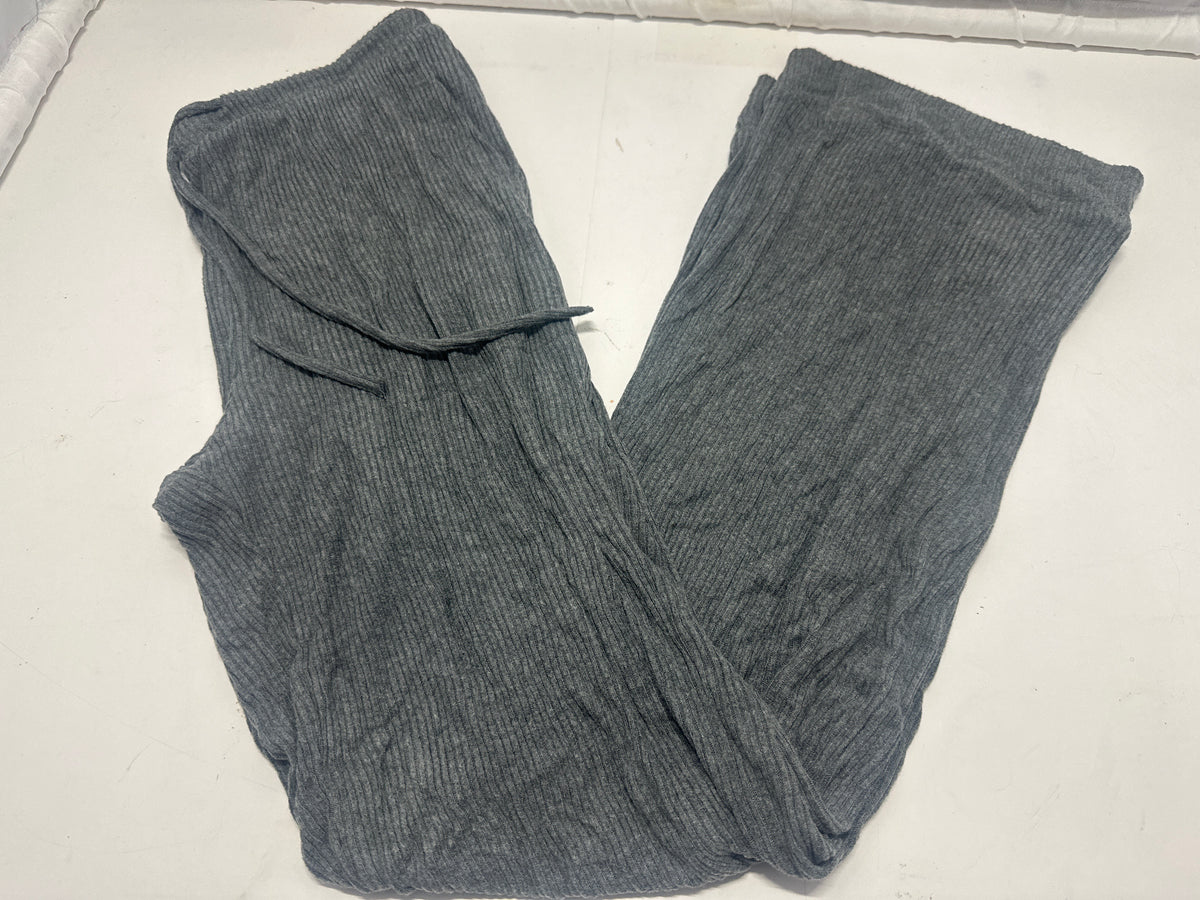 Auden women's dark gray ribbed sleepwear pants size S view 1