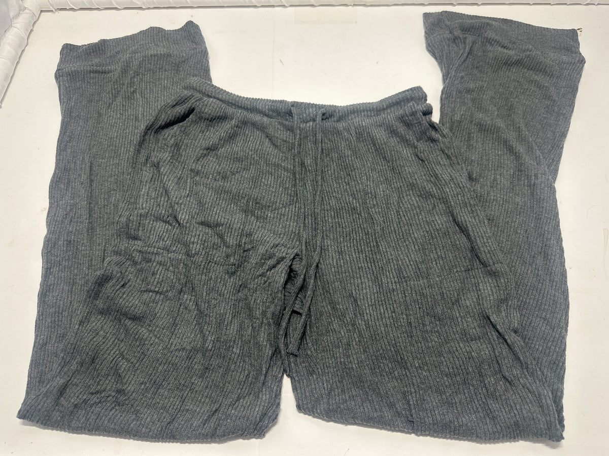 Auden women's dark gray ribbed sleepwear pants size S view 3