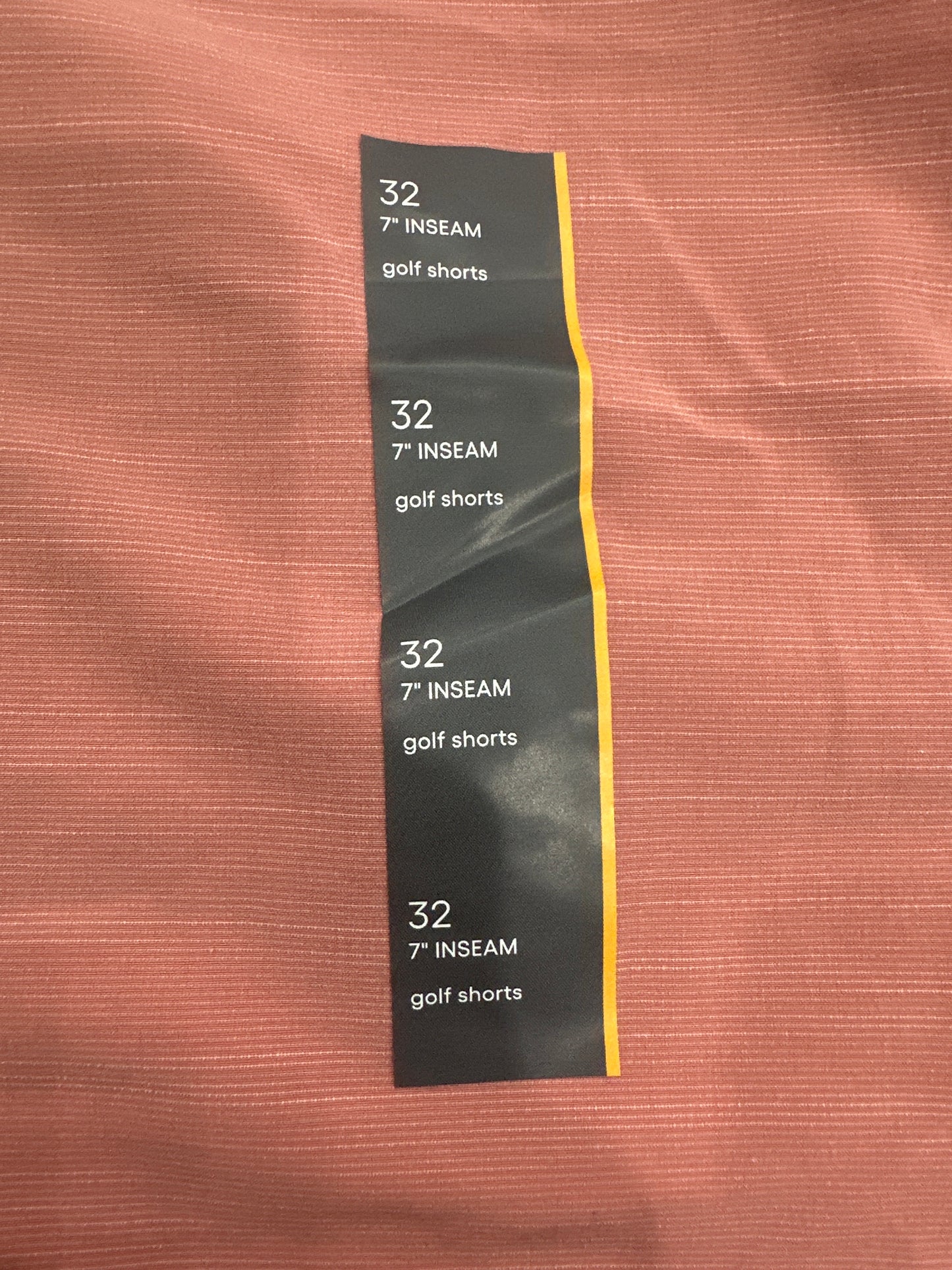 All in Motion™ Men’s Golf Shorts – 7" Inseam (Size 32), Sand / muted coral tone