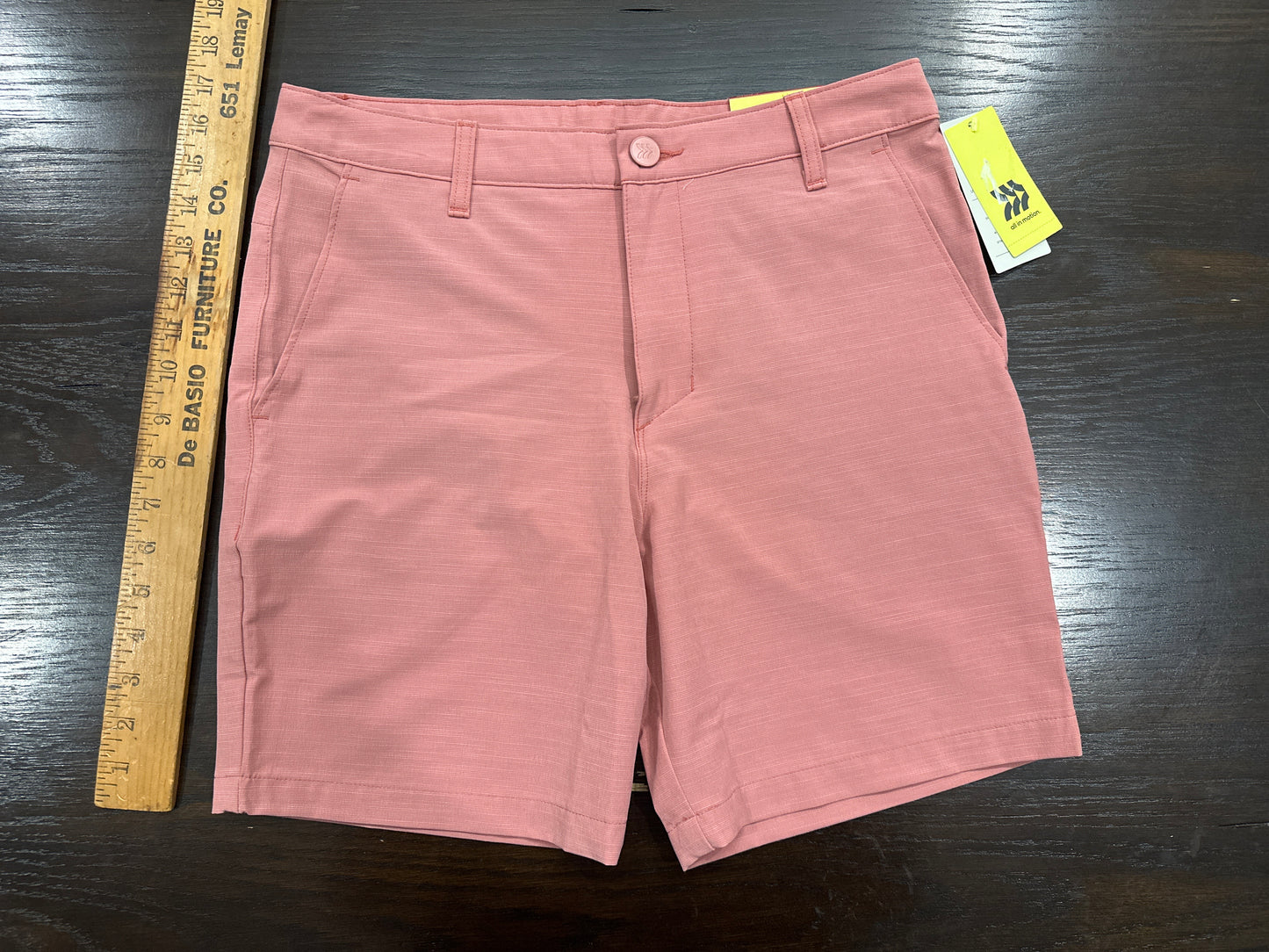 All in Motion™ Men’s Golf Shorts – 7" Inseam (Size 30), Sand / muted coral tone