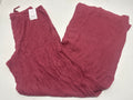 Auden Women's Burgundy Cozy Ribbed Wide Leg Lounge Pants Size XS