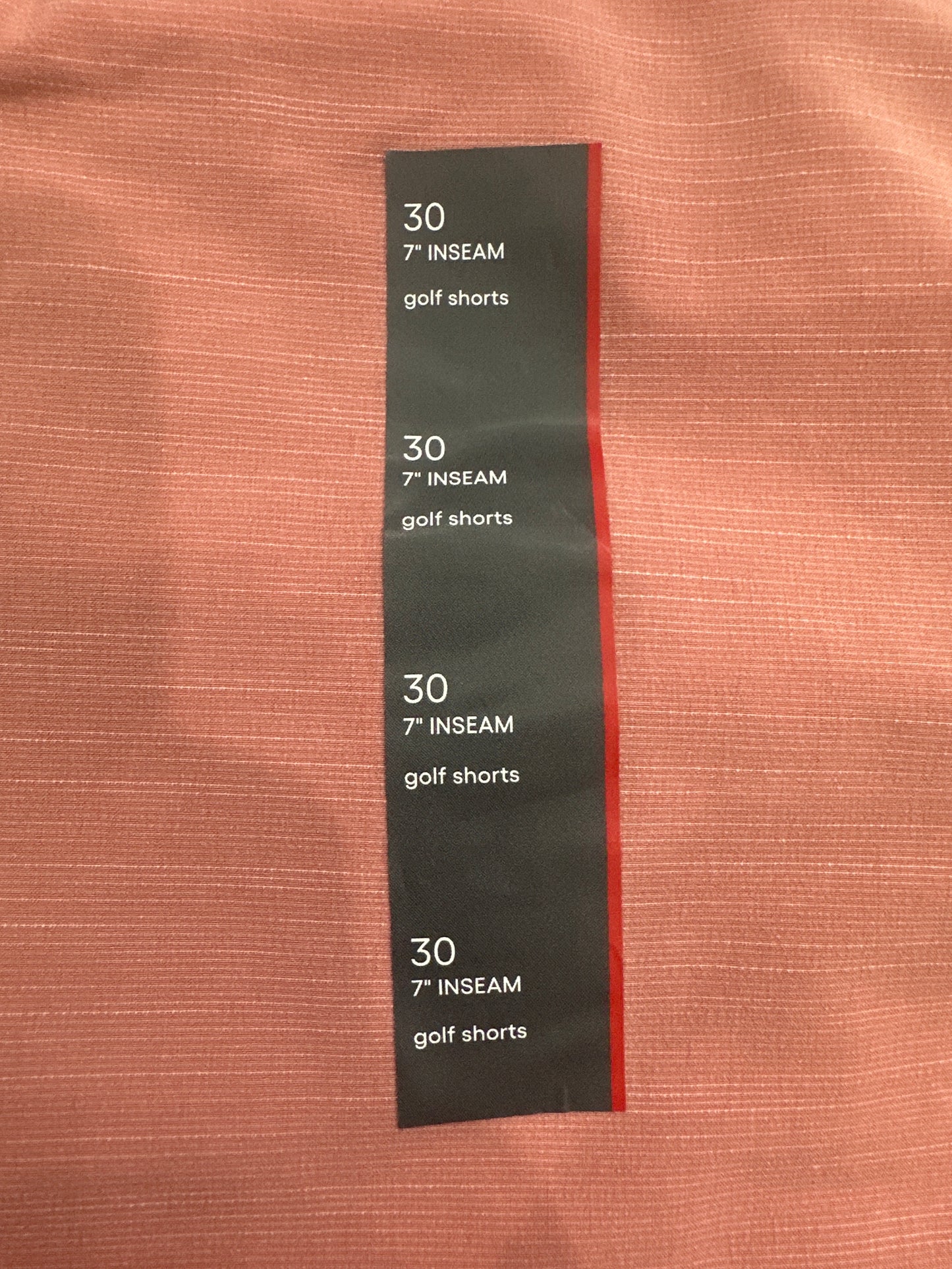 All in Motion™ Men’s Golf Shorts – 7" Inseam (Size 30), Sand / muted coral tone