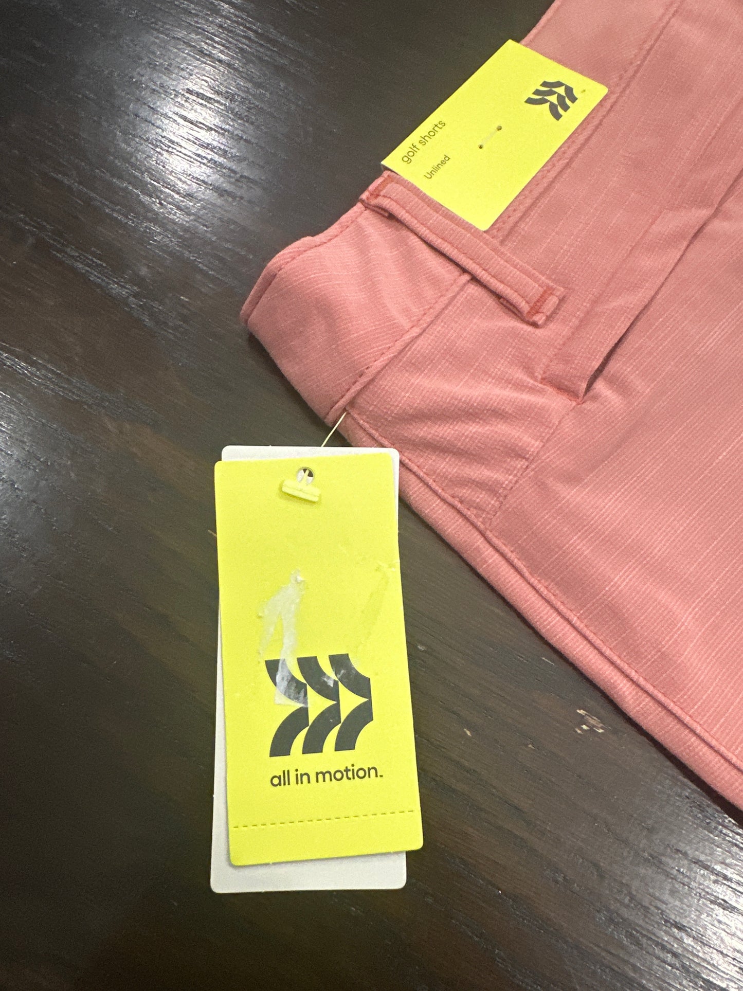 All in Motion™ Men’s Golf Shorts – 7" Inseam (Size 30), Sand / muted coral tone