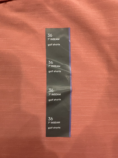 All in Motion™ Men’s Golf Shorts – 7" Inseam (Size 36), Sand / muted coral tone