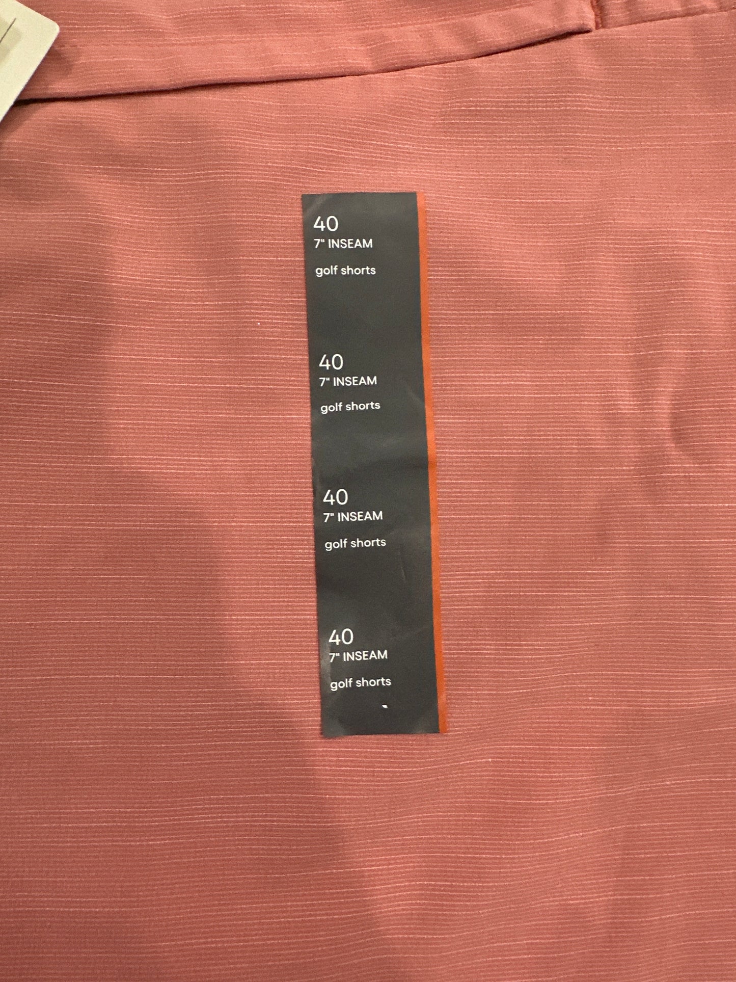 All in Motion™ Men’s Golf Shorts – 7" Inseam (Size 40), Sand / muted coral tone