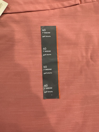 All in Motion™ Men’s Golf Shorts – 7" Inseam (Size 40), Sand / muted coral tone