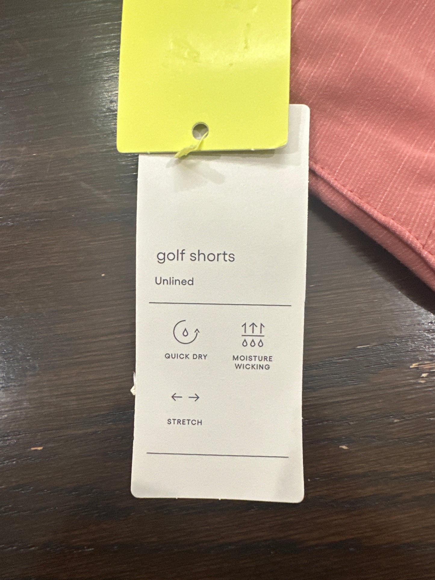 All in Motion™ Men’s Golf Shorts – 7" Inseam (Size 40), Sand / muted coral tone