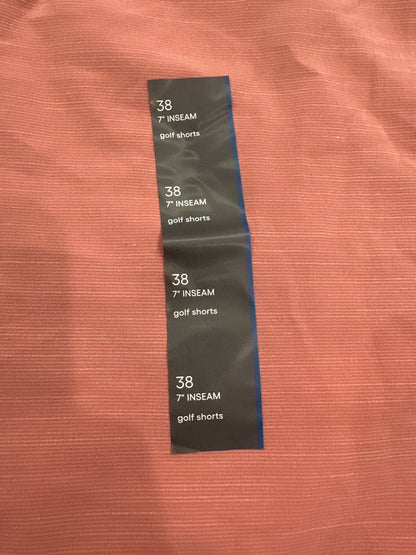 All in Motion™ Men’s Golf Shorts – 7" Inseam (Size 38), Sand / muted coral tone
