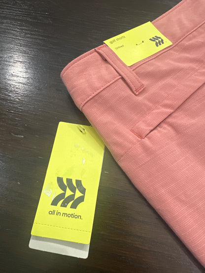 All in Motion™ Men’s Golf Shorts – 7" Inseam (Size 38), Sand / muted coral tone