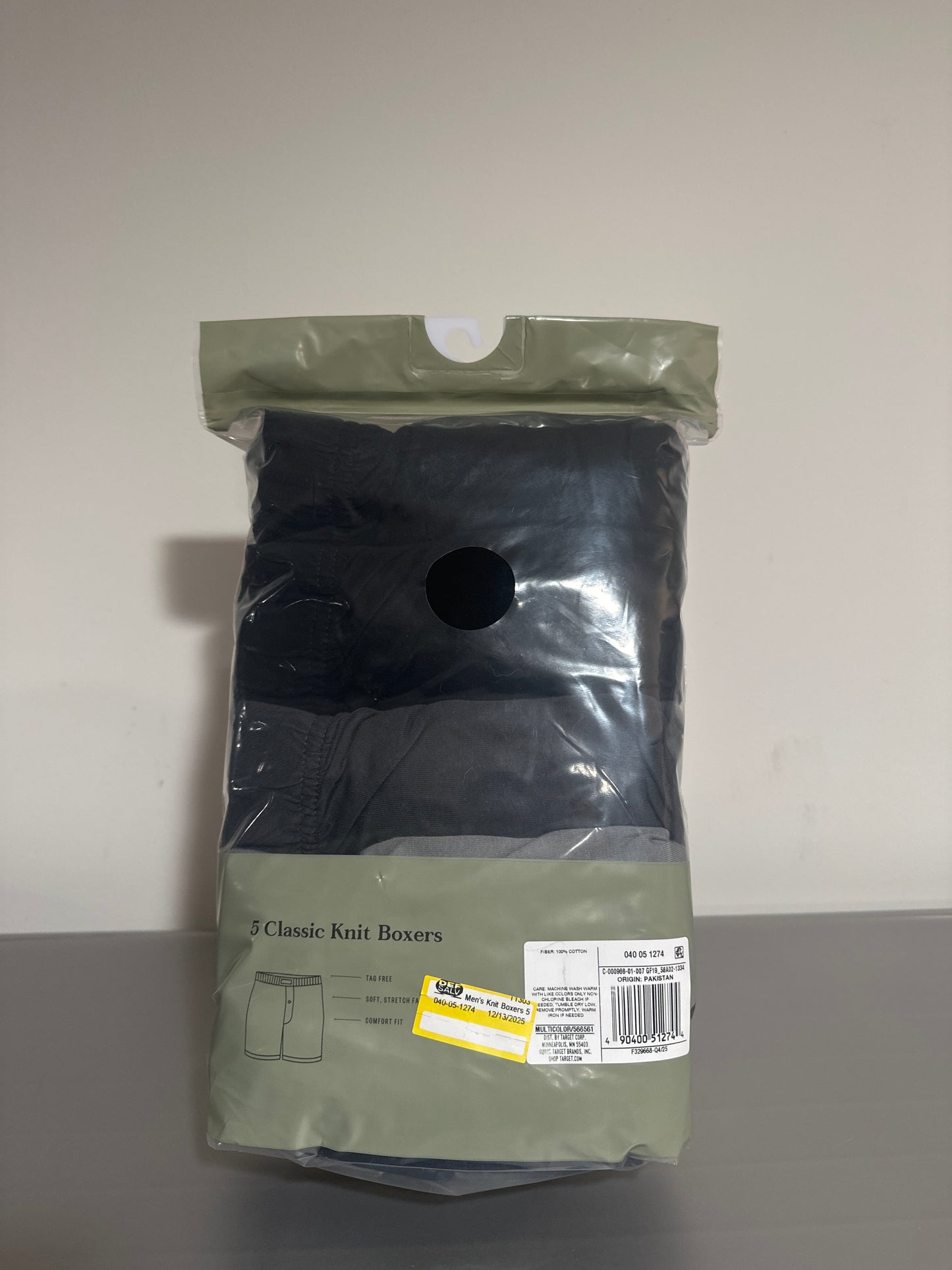 Goodfellow & Co™ Classic Knit Boxers – 5-Pack (L)