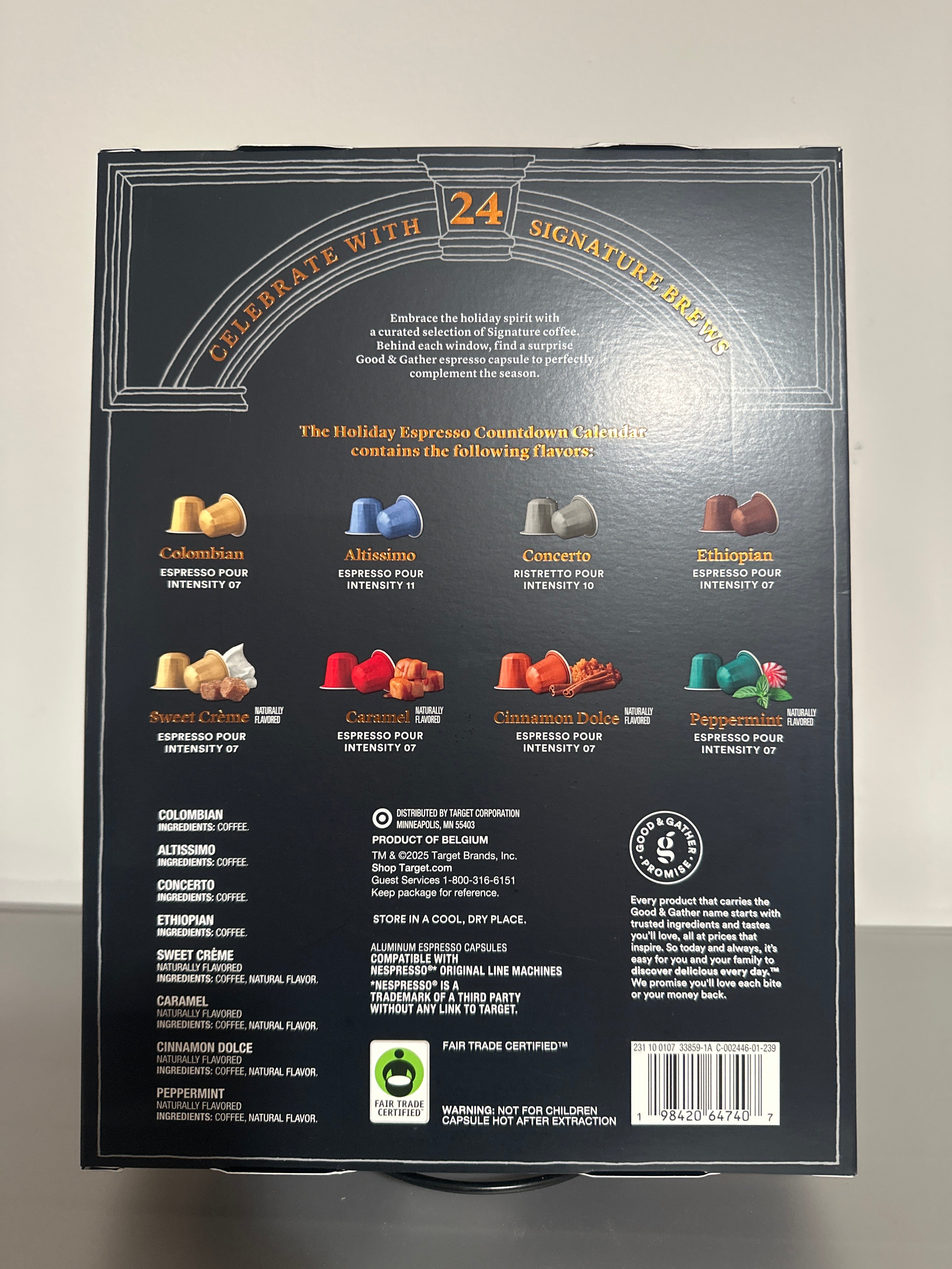 Good & Gather Signature Holiday Espresso Countdown – 24-Count Espresso Capsules