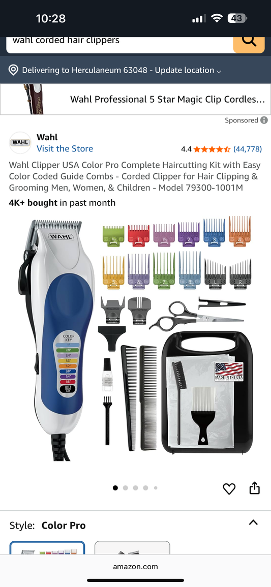Wahl Color Pro Plus Haircut Kit, Power-Drive , Corded - 79752T