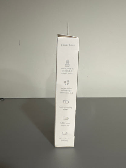 Heyday Power Bank – 5,000mAh Portable Charger with LED Power Display