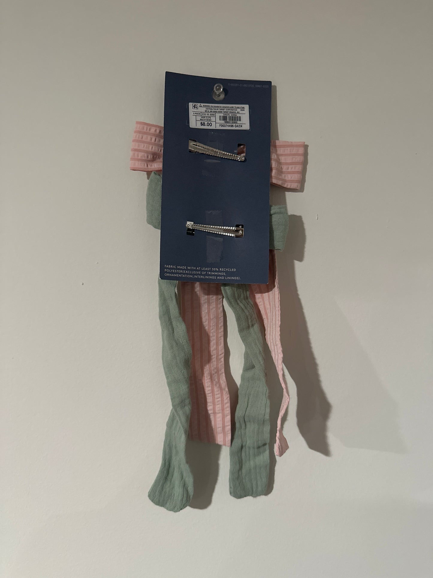 Universal Thread™ Bow Hair Clips Set – Textured Fabric (2-Pack)