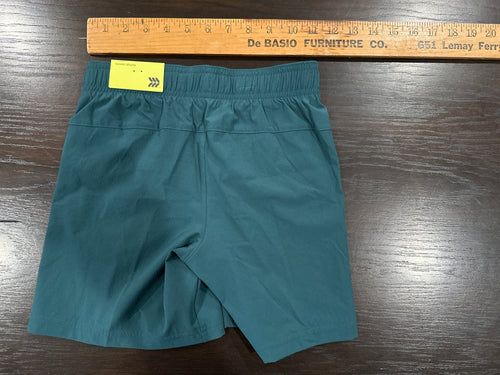 All in Motion Boys Stretch Woven Shorts Teal Blue Small