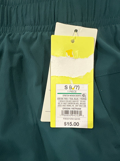 All in Motion™ Women’s Stretch Woven Shorts – Teal Blue (Size Small)