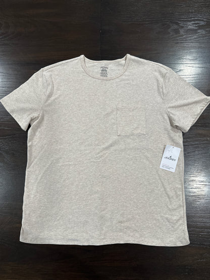 Jockey® Men’s Soft Touch Luxe Pocket T-Shirt – Heather Oatmeal (Size M)