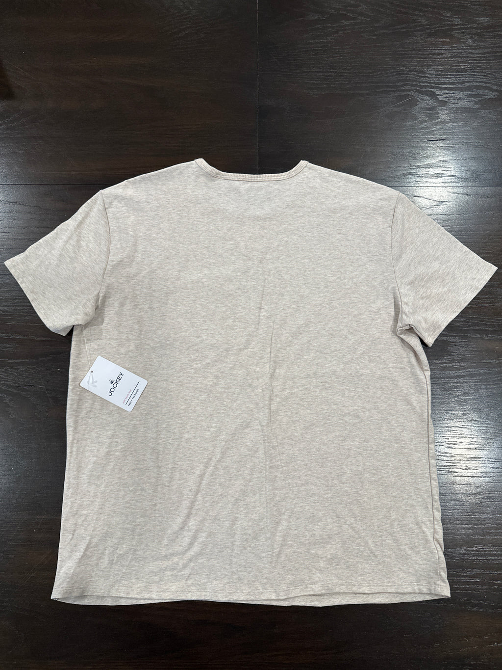 Jockey® Men’s Soft Touch Luxe Pocket T-Shirt – Heather Oatmeal (Size M)