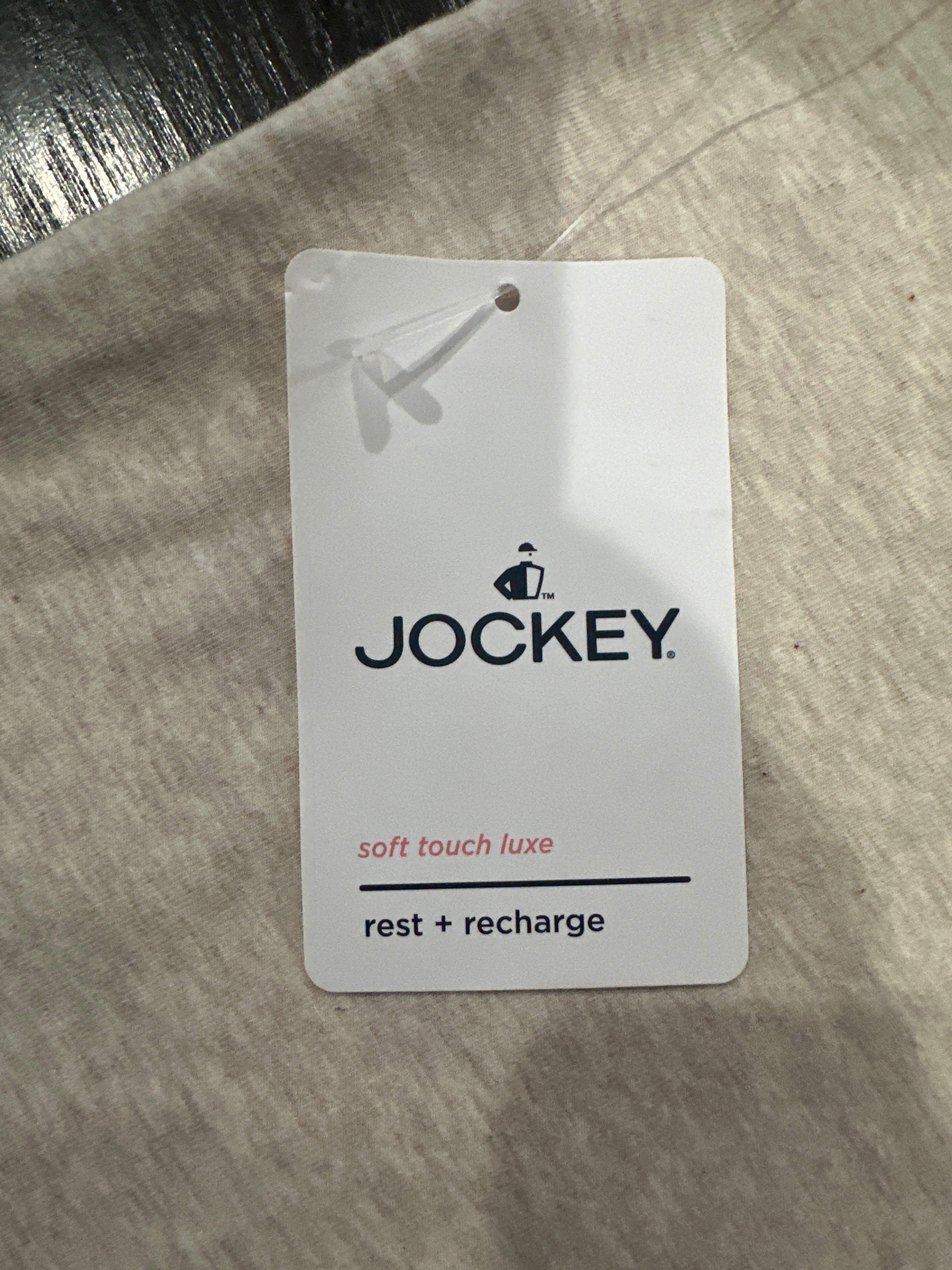 Jockey® Men’s Soft Touch Luxe Pocket T-Shirt – Heather Oatmeal (Size M)