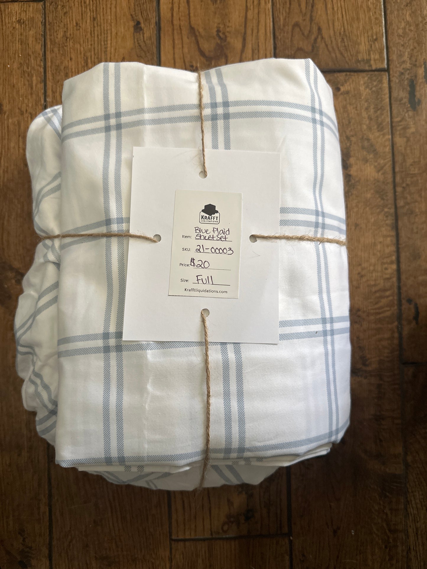 Printed Performance 400 Thread Count Sheet Set - Threshold™-Full-Blue Plaid