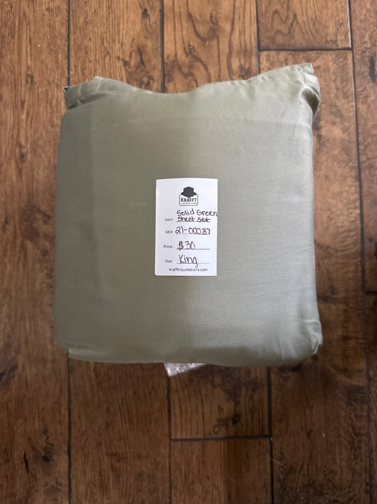 Solid Performance 400 Thread Count Sheet Set - Threshold™- King-Green