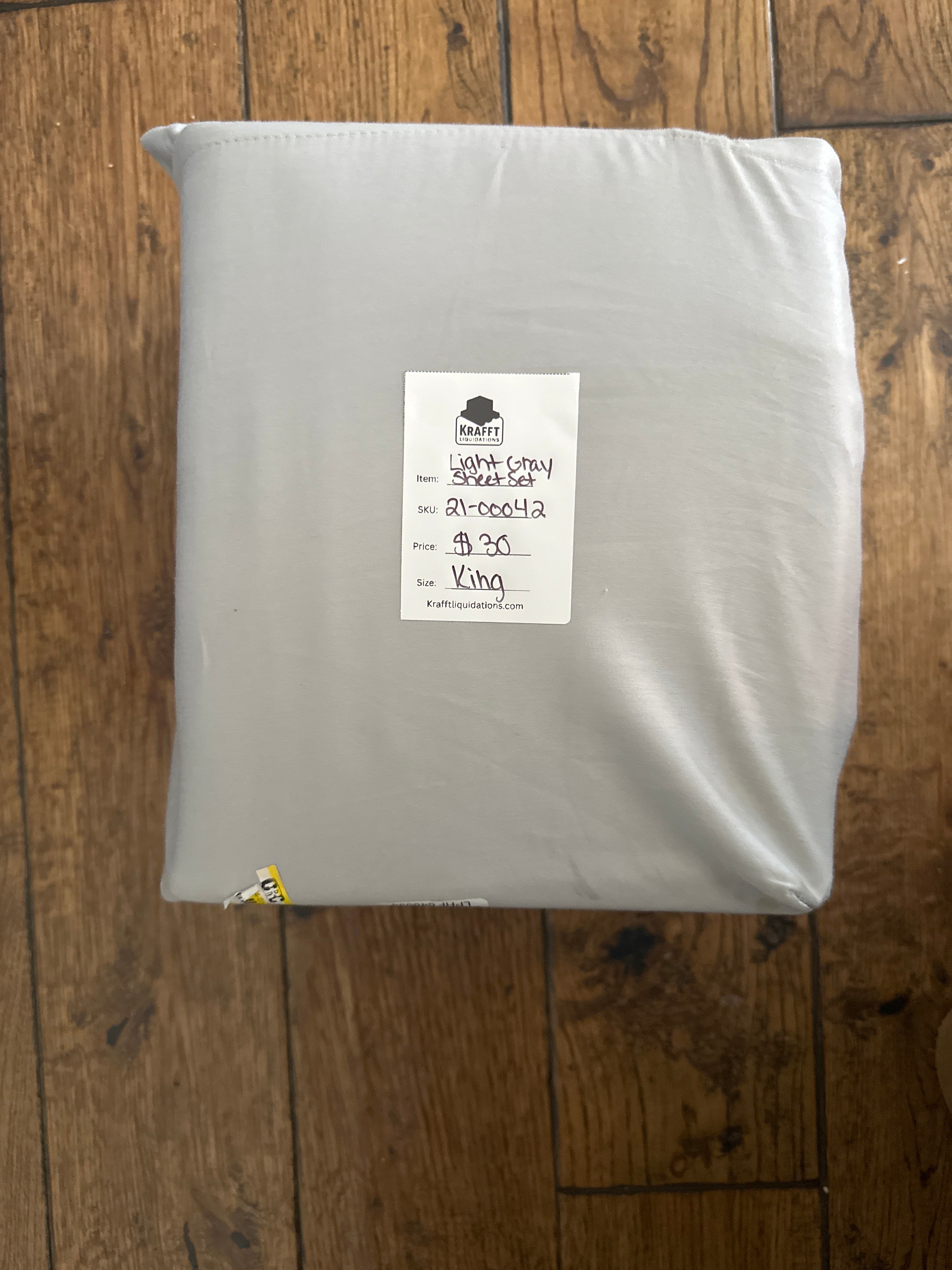 Solid Performance 400 Thread Count Sheet Set - Threshold™- King- Light Gray