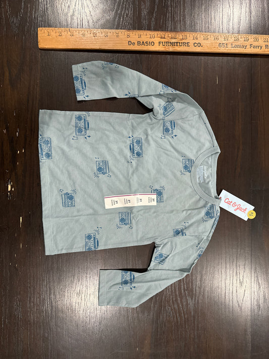 Cat & Jack™ Toddler Long Sleeve Graphic Tee – Boombox Print (3T)
