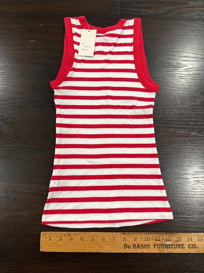 A New Day™ Red & White Striped Ribbed Tank Top – Size Small
