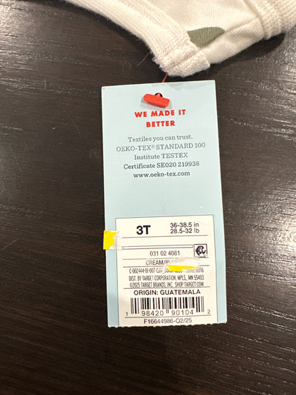 Cat & Jack Toddler Girl Tank Top Floral Print Cream Pink Blue Size 3T