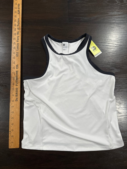 All in Motion Women’s High Neck Tank Top White Black Size L