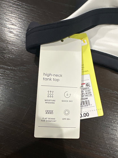 All in Motion Women’s High Neck Tank Top White Black Size L