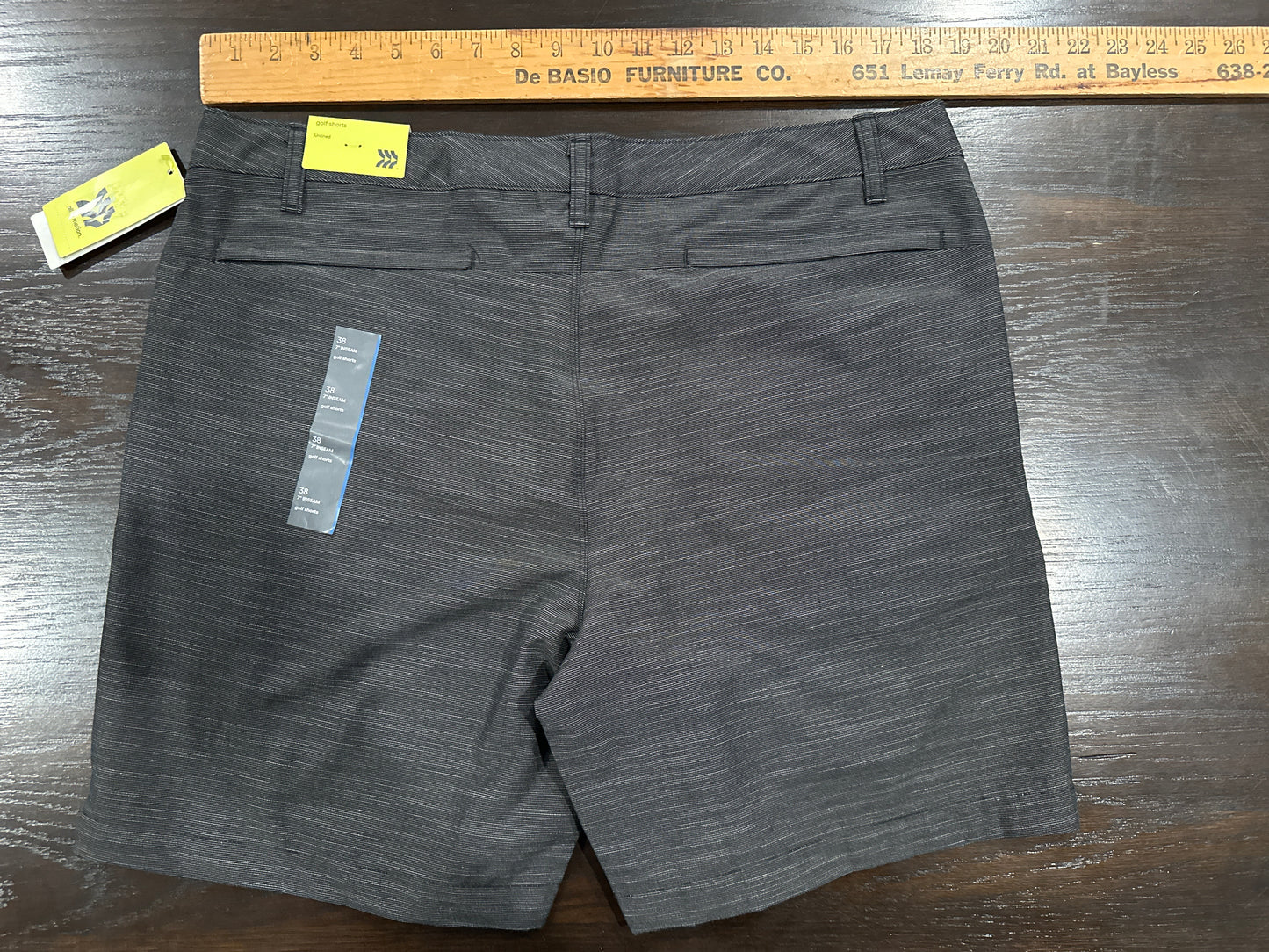 All in Motion Men’s Golf Shorts Size 38 Black 7” Inseam Unlined Stretch