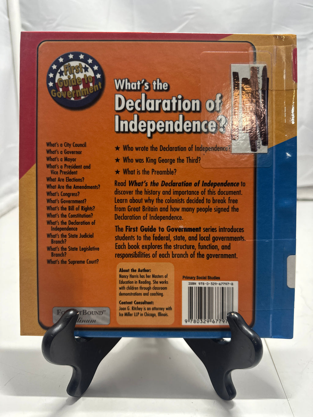 What's the Declaration of Independence? by Nancy Harris Hardcover Children