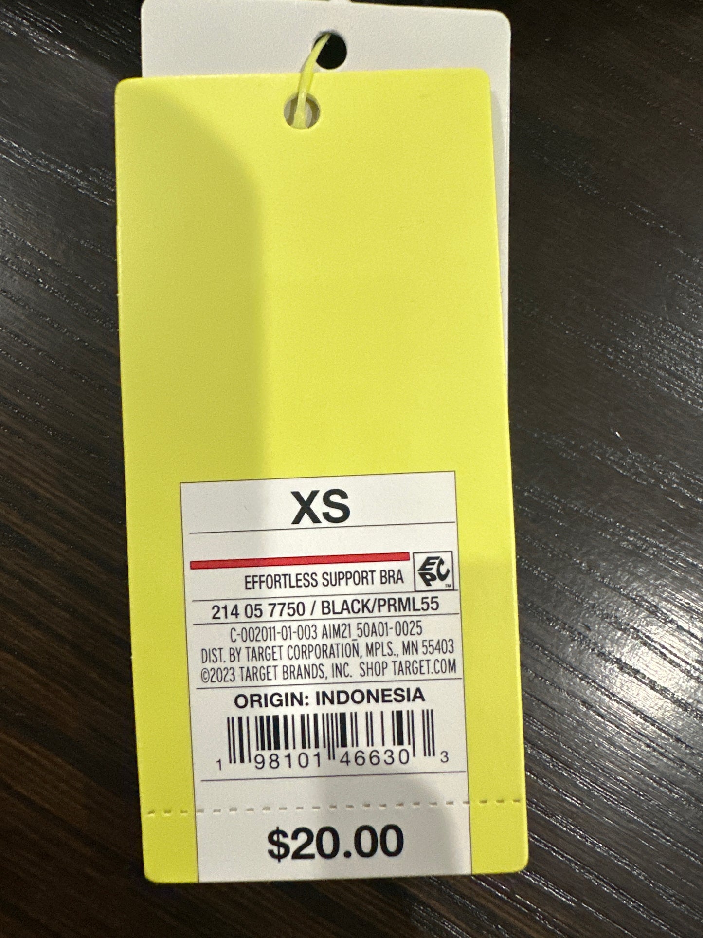 All in Motion™ Effortless Support Sports Bra – Black (Size XS)