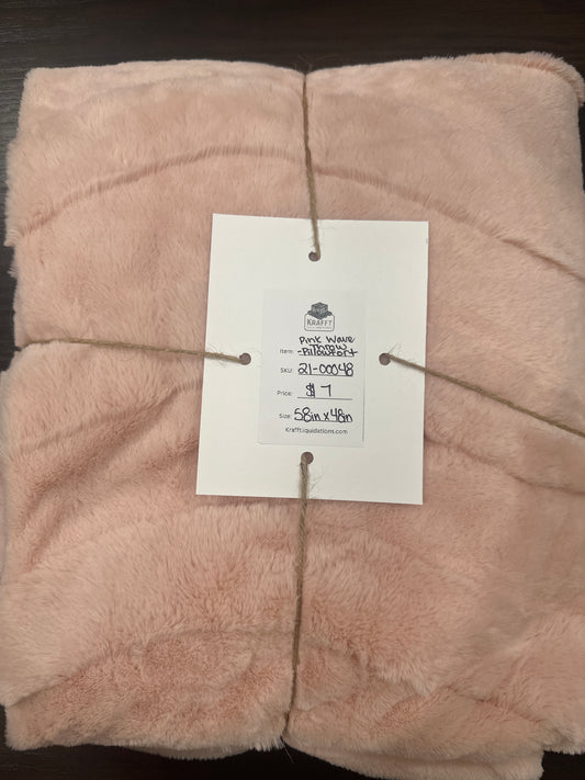 Pink Wave Kids' Plush Throw Blanket - Pillowfort™