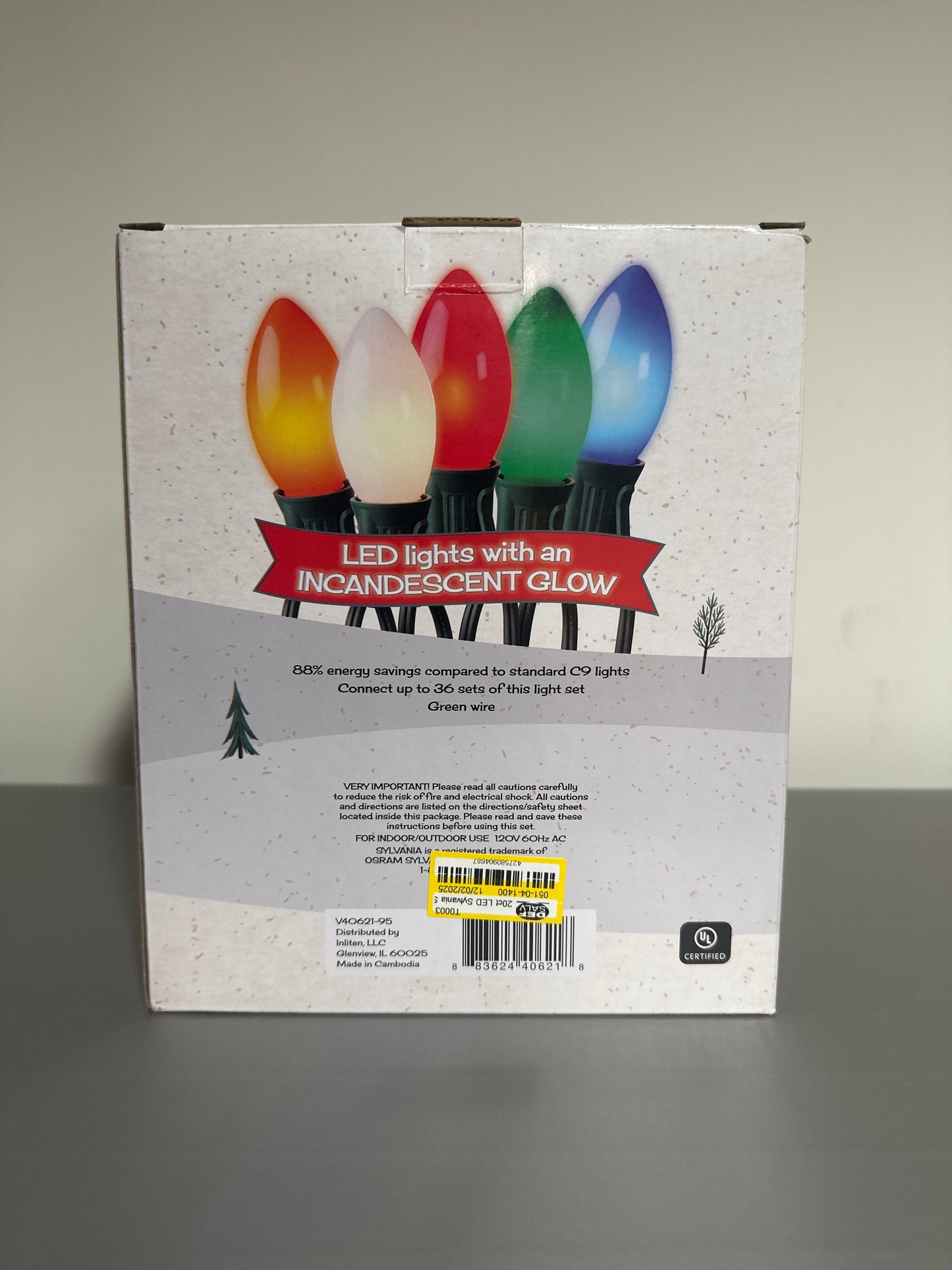 SYLVANIA Traditional Glow 20-Count LED C9 Christmas Lights (Multi-Color)