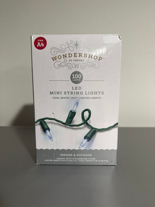 Wondershop LED Mini String Lights – 100 Count (Cool White)