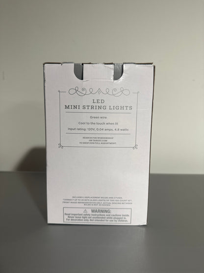 Wondershop LED Mini String Lights – 100 Count (Cool White)