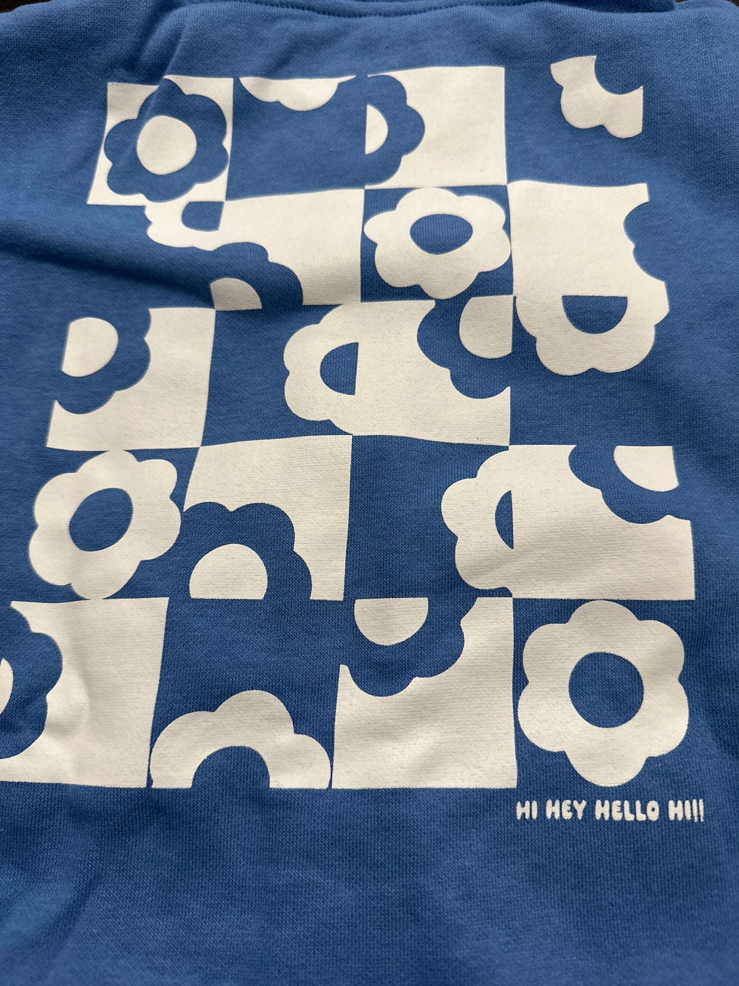 Cat & Jack™ - Girls' Fleece Floral Hooded Zip-Up Sweatshirt Steel Blue