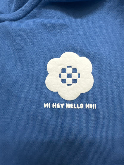 Cat & Jack™ - Girls' Fleece Floral Hooded Zip-Up Sweatshirt Steel Blue