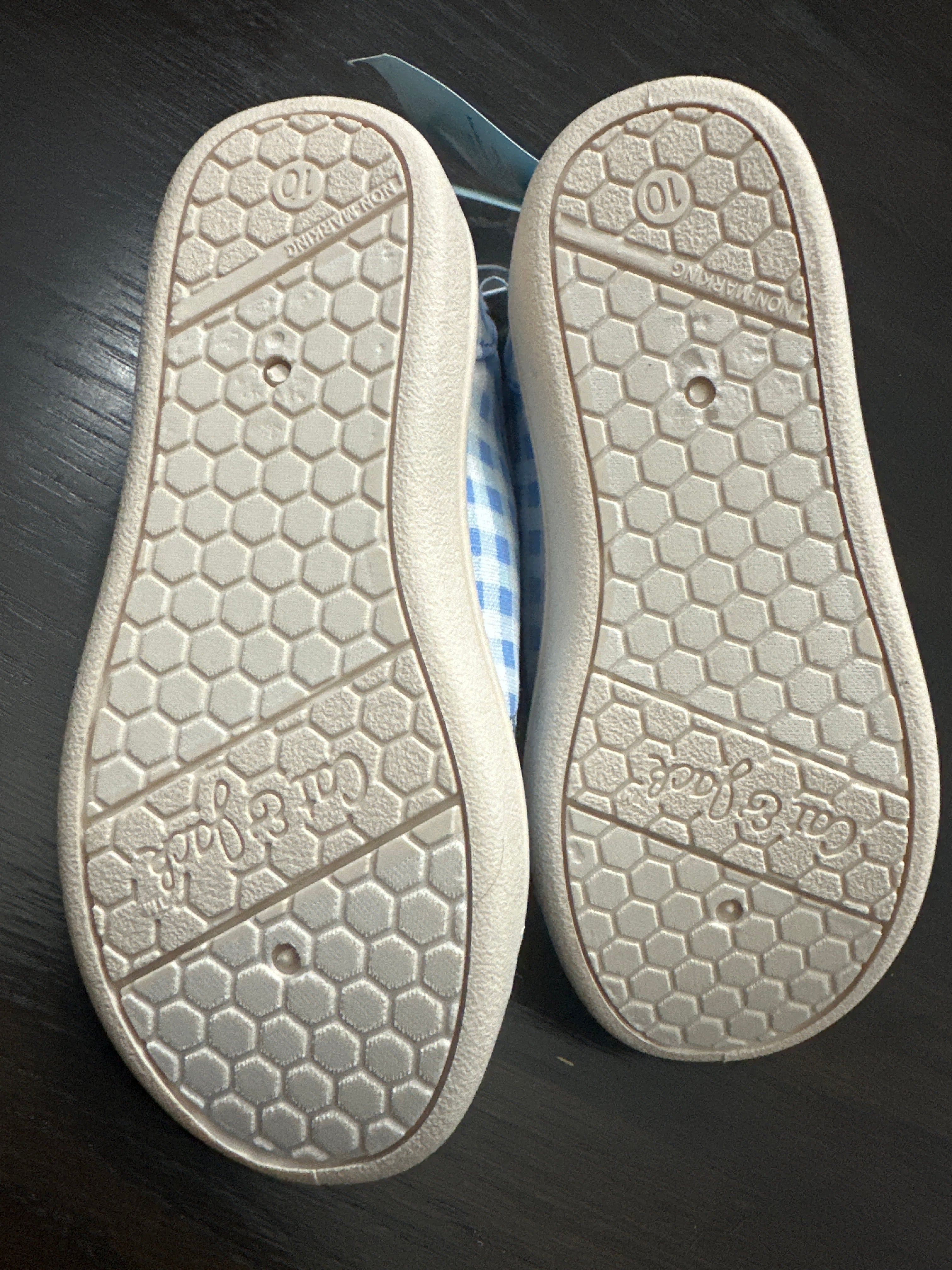 Cat & Jack Baby Gingham Hook-and-Loop Sneakers – Blue (Size 10)