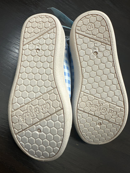 Cat & Jack Baby Gingham Hook-and-Loop Sneakers – Blue (Size 10)