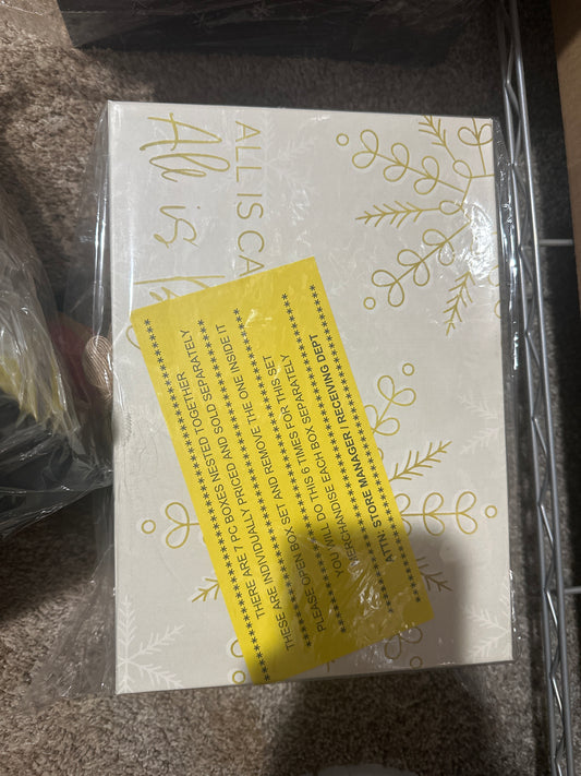 7 gold Nesting Boxes