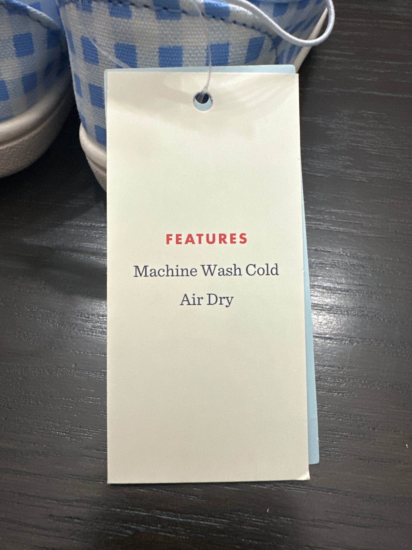 Cat & Jack Baby Gingham Hook-and-Loop Sneakers – Blue (Size 9)