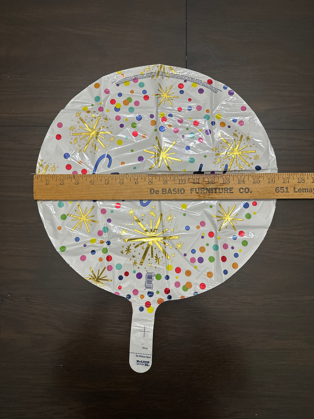 5pc Congrats Foil Balloon Bouquet Gold White Confetti Stars & Rounds Anagram
