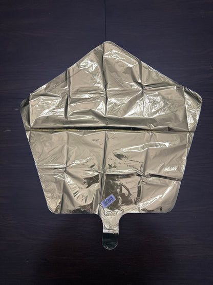 5pc Congrats Foil Balloon Bouquet Gold White Confetti Stars & Rounds Anagram